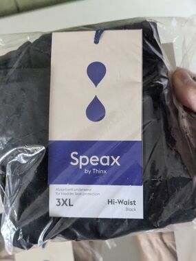 Thinx Speax Hi-Waist Absorbent Underwear - Black